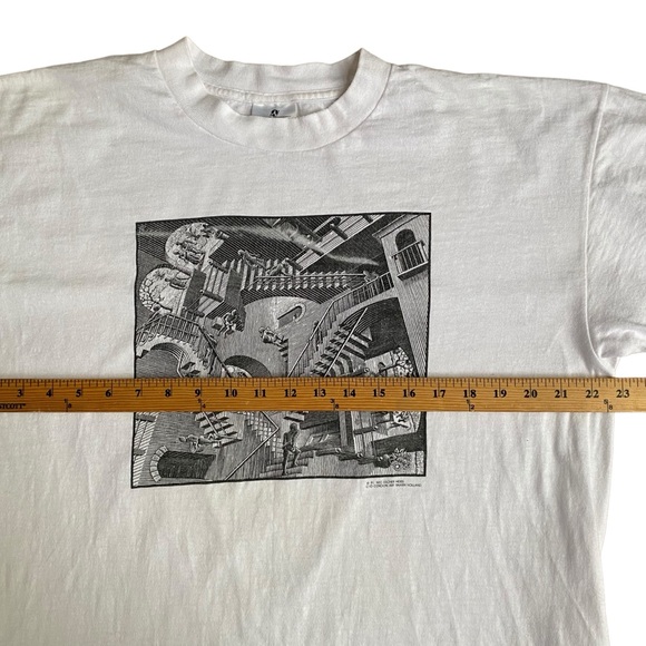 MC Escher VTG 1991 Relativity Tee XXL Single Stitch Litho Print T Shirt S / S - Picture 10 of 11